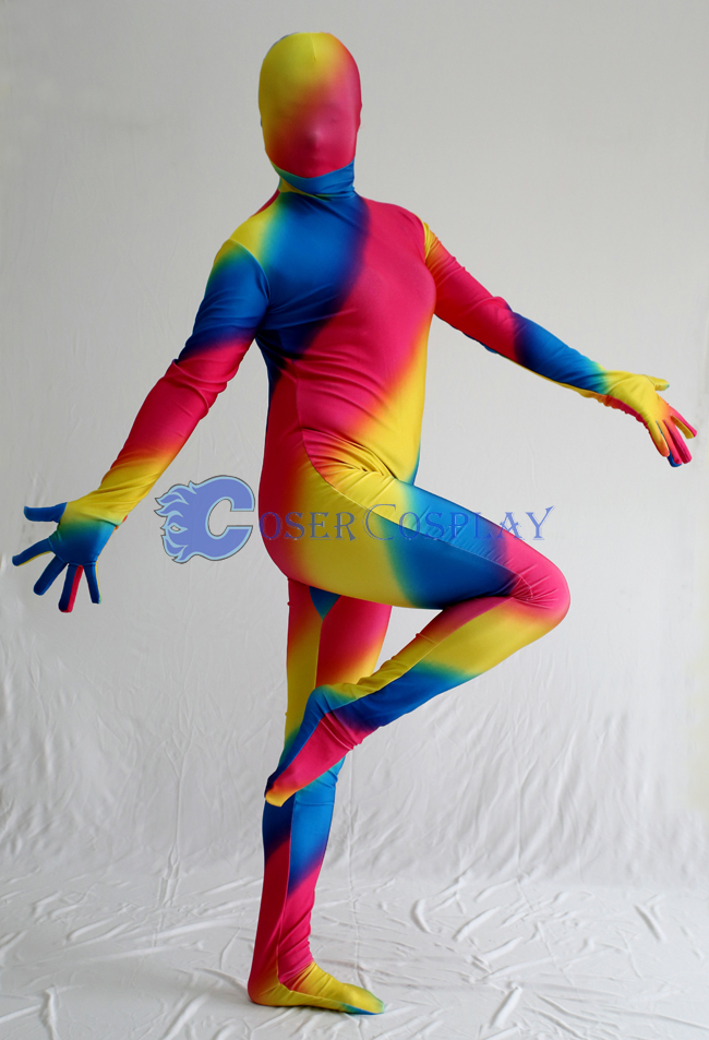 Rainbow Zentai Halloween Costume Ideas